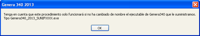 Aviso de actualización de Genera340