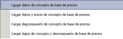 Cargar datos desde bancos de precios