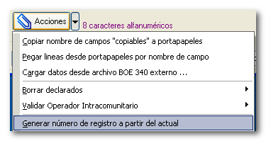 generar número de registro
