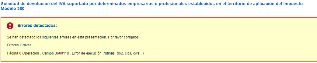 Error al presentar modelo 360 si los archivos adjuntos superan los 5 megas en total