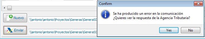 Error en comunicación de SII por saturación