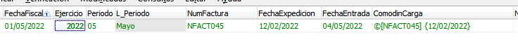 Fecha Expedición en Holded para facturas recibidas, resultado